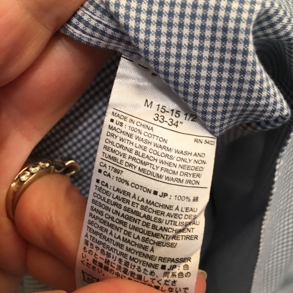 Banana Republic Mens Long sleeve checkered Shirt